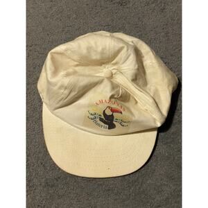 Amazonas Bateria Hat Unisex Adjustable Off White Toucan Logo Cotton Cap Snapback